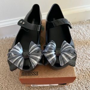 Mini Melissa Ultragirl Sweet V Black/Glitter size 11